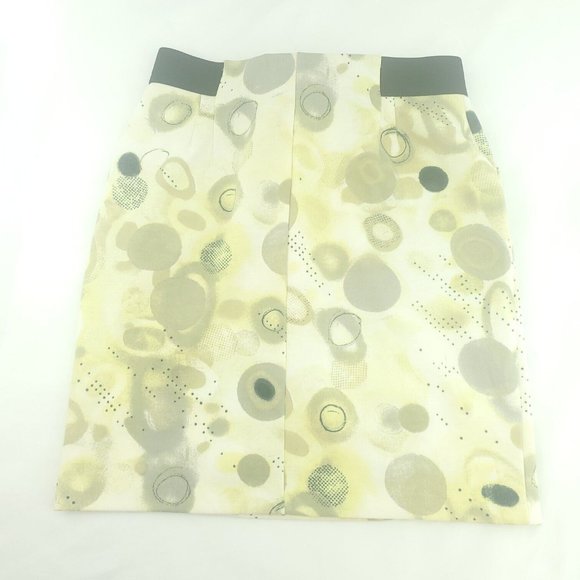 Simply Vera Vera Wang Womens Yellow Geometric Elastic Band Mini Skirt Size Small - Picture 2 of 11